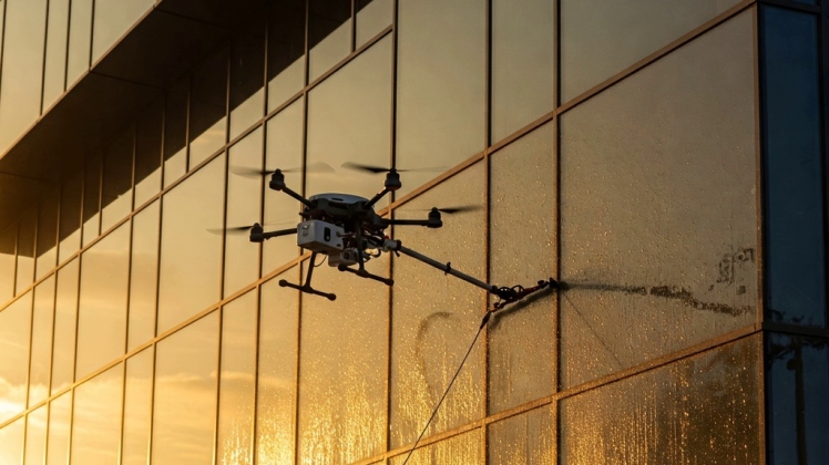 نماشویی ساختمان با پهپاد: تحول بزرگ در صنعت شستشوی نما